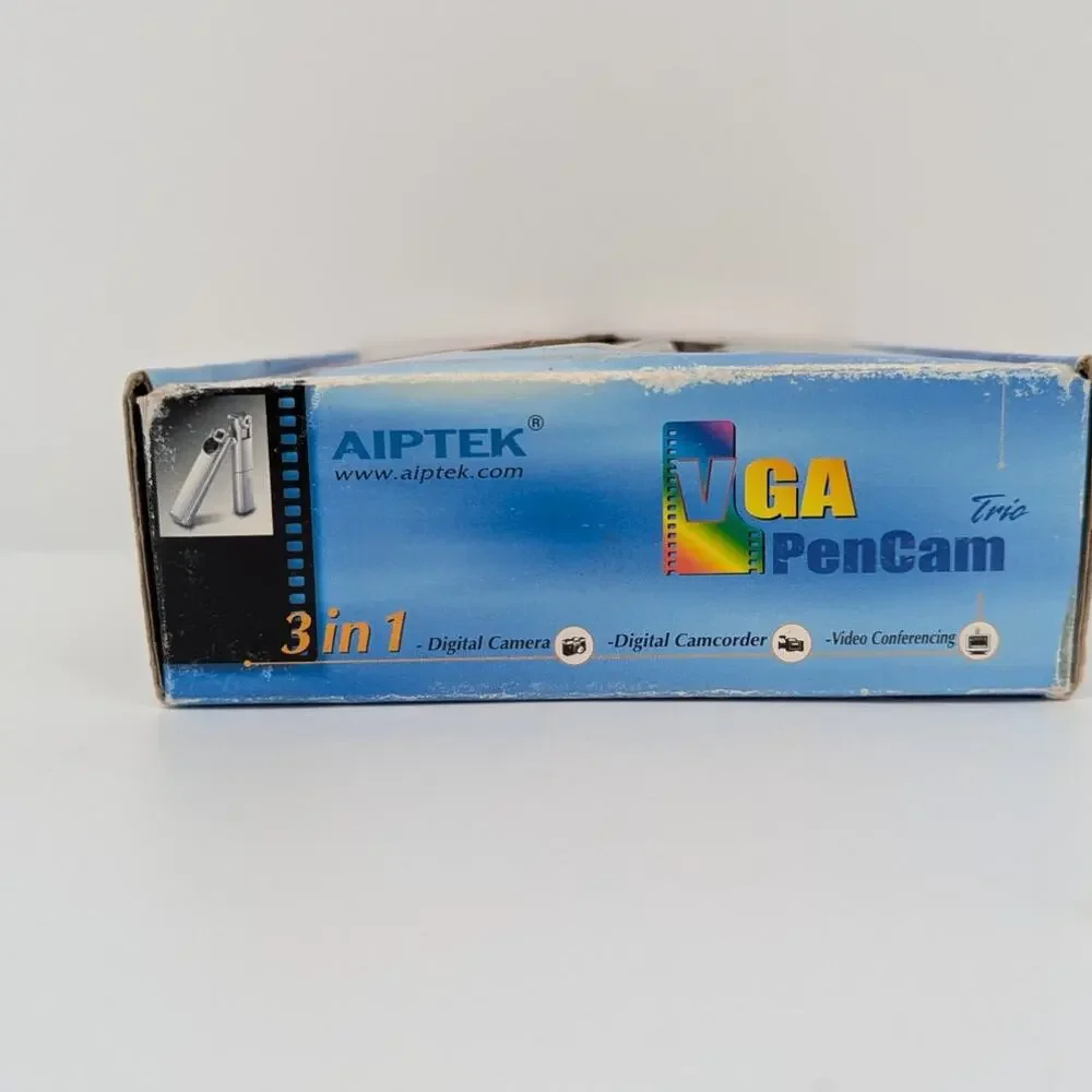 Aiptek VGA PenCam Silver Mini Digital Camera W/Connection Cable & Software